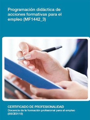 cover image of MF1442_3--Programación didáctica de acciones formativas para el empleo